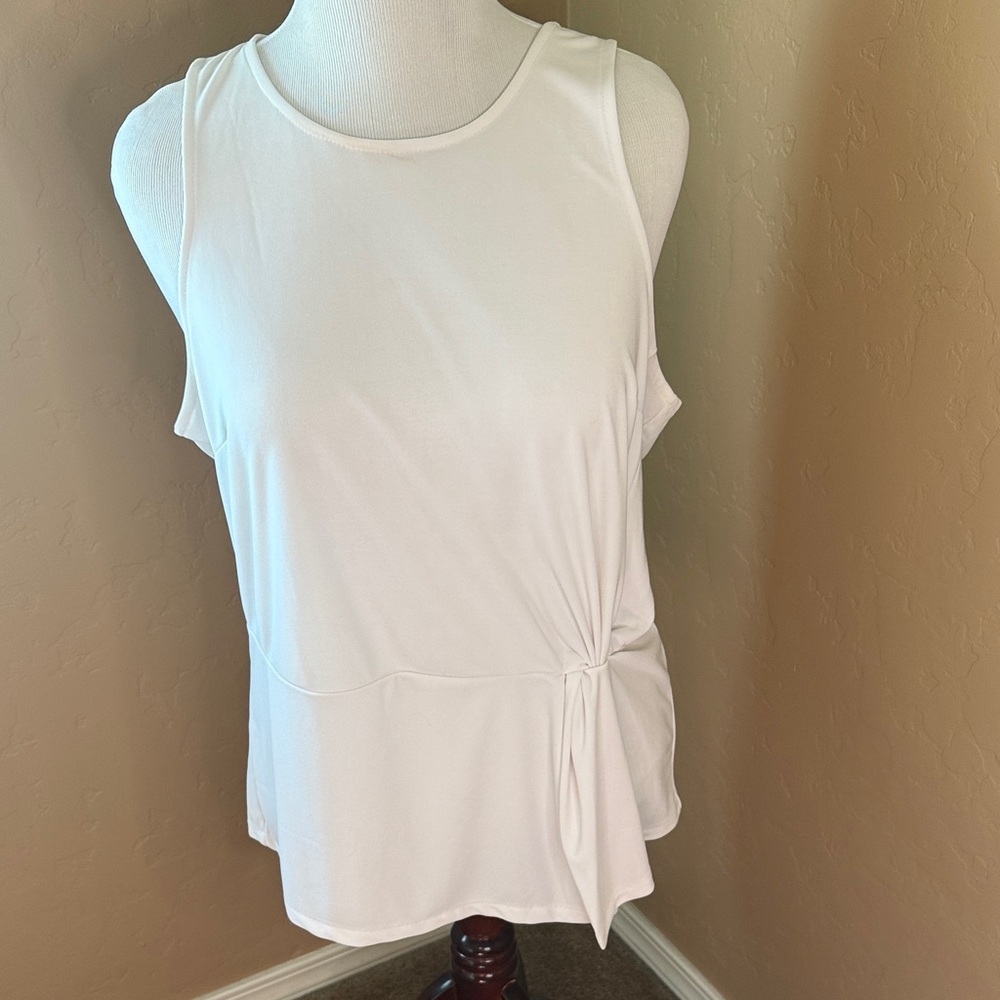 Banana Republic White Tank Top with Side Knot
